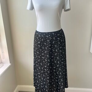 Floral Black Skirt